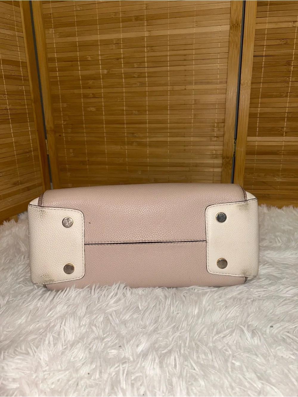 Michael Kors Mercer tote bag Pebble Leather Pink, White Beige Purse handbag